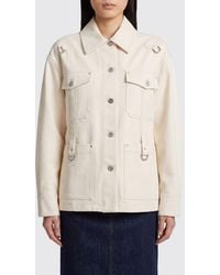 DURAZZI MILANO - Slim Fit Cotton Shirt Jacket With Metal Ring Detail - Lyst
