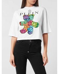 Philipp Plein - Teddy Bear Print Relaxed Fit Cotton T-Shirt - Lyst