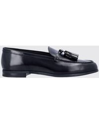 Church's - Brushed Leather Loafers With Tassels And Raised Apron - Lyst