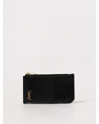Saint Laurent - Portacarte Di Credito Fragments Tiny Cassandre - Lyst