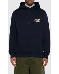 Drole de Monsieur - Cotton Hoodie With Slogan Print And Kangaroo Pocket - Lyst