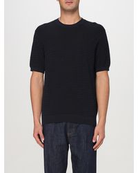 Emporio Armani - Silk And Cotton Blend T-Shirt - Lyst