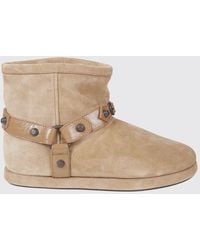 Balenciaga - Alaska Suede Ankle Boots With Studs And Shearling Lining - Lyst
