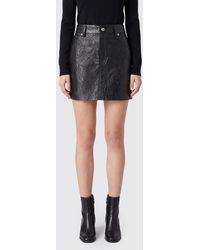 Michael Kors - High-Waisted Faux Leather Pencil Mini Skirt With Five Pockets - Lyst