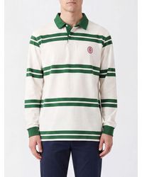 Drole de Monsieur - Striped Long-Sleeved Cotton Polo With Embroidered Logo - Lyst