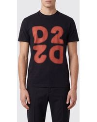 DSquared² - Slim Fit Short-Sleeved Cotton T-Shirt With Printed Logo - Lyst