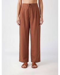 Brunello Cucinelli - Viscose And Linen Trousers - Lyst