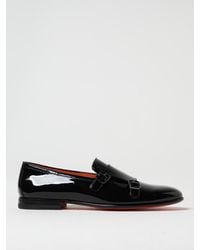 Santoni - Patent Leather Monk Strap Shoes - Lyst