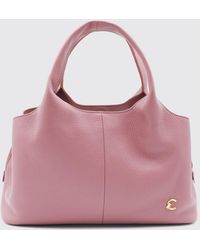 Coccinelle - Nell Pebbled Leather Handbag With Removable Shoulder Strap - Lyst
