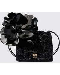 Pinko - Naplak Mini Bucket Bag With Crystals And Love Birds Logo - Lyst
