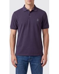 Brunello Cucinelli - Short-Sleeved Cotton Polo With Embroidered Logo - Lyst