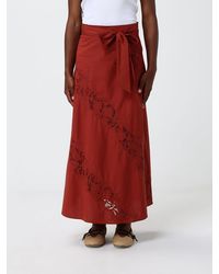 Twinset - Cotton Skirt With Macramé Inserts - Lyst