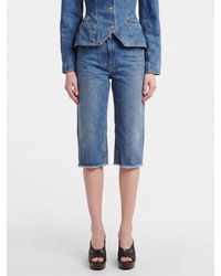 Magda Butrym - High-Waisted Denim Shorts With Five-Pocket Design - Lyst