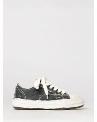 Maison Mihara Yasuhiro - Peterson Distressed Cotton Sneakers With Worn-Effect Sole - Lyst