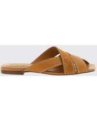 Tod's - Leather Mules With Thread Stitching - Lyst