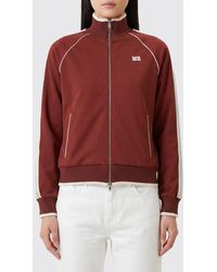 Wales Bonner - Cotton-Blend Track Jacket Sweatshirt With Zip And Contrast Trims - Lyst
