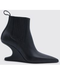 Rick Owens - Leather Wedge Ankle Boots - Lyst