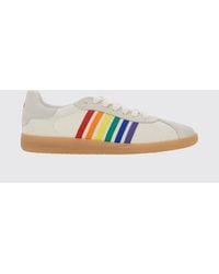 DSquared² - Low-Top-Sneaker Aus Leder Und Mesh Mit Bunten Streifen - Lyst