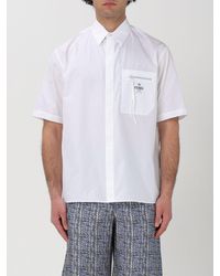 Fendi - Camicia in cotone con logo - Lyst