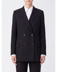 Maison Margiela - Double-Breasted Pure Wool Blazer With Notched Lapels And Dropped Shoulders - Lyst