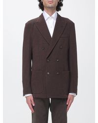 Eleventy - Double-Breasted Cashmere And Wool Blend Blazer With Peak Lapels - Lyst