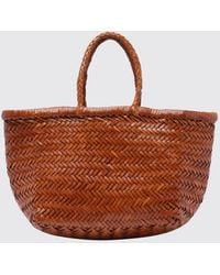 Dragon Diffusion - Triplo Salto Woven Leather Handbag With Double Handle - Lyst