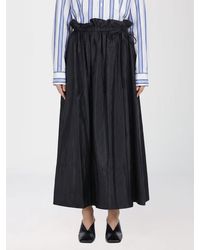 Jil Sander - Silk Blend Midi Skirt - Lyst