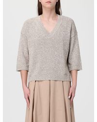 Kangra - Cotton Blend V-Neck Sweater - Lyst