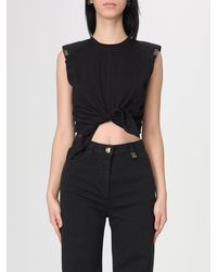 Elisabetta Franchi - Cotton Cropped Top - Lyst