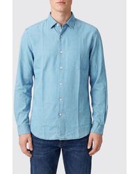 Altea - Long-Sleeved Cotton Shirt With French Collar - Lyst