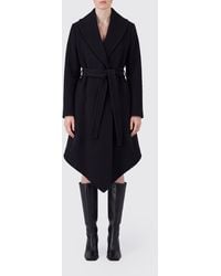 Alaïa - Pure Virgin Wool Robe Coat With Shawl Collar And Belt - Lyst