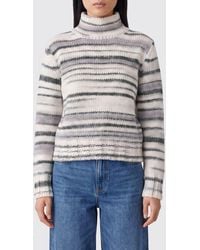 Kangra - Striped High-Neck Wool-Blend Sweater With Long Sleeves - Lyst