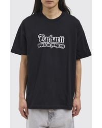 Carhartt - Cotton Crewneck T-Shirt With Logo Print - Lyst