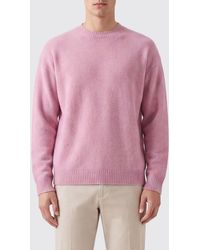 Laneus - Cashmere And Silk Crewneck Jumper With Dropped Shoulders - Lyst