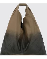 MM6 by Maison Margiela - Large Japanese Handbag With Abstract Print And Flared Shape - Lyst