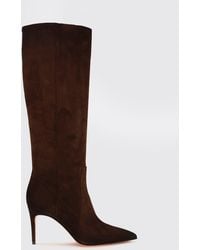 Santoni - Kniehohe Stiefel Viola Aus Veloursleder Mit Stilettoabsatz - Lyst
