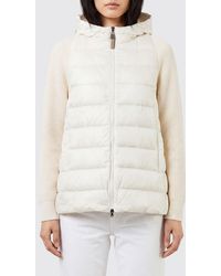 Brunello Cucinelli - Short Quilted Nylon Hooded Puffer Jacket With Zip Closure - Lyst