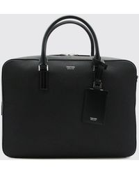Tom Ford - Leather Briefcase With Double Handle And Removable Shoulder Strap - Lyst