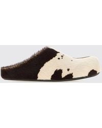 Marni - Pony Hair Mules With Animal Print And Low Heel - Lyst