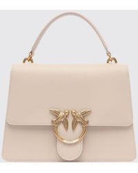 Pinko - Love Bag Monogram Calf Leather Handbag With Shoulder Strap - Lyst