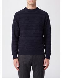 Laneus - Abstract Jacquard Wool And Alpaca Blend Jumper With A Crew Neck - Lyst