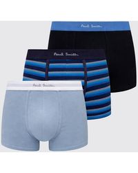 Paul Smith - Set Of Three Stretch Cotton Boxer Shorts With Jacquard Logo - Lyst