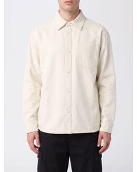 Ami Paris - Cotton Denim Shirt Jacket With Patch Pockets - Lyst