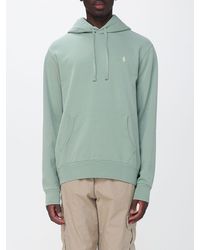 Polo Ralph Lauren - Embroidered Logo Cotton Hoodie With Drawstring And Kangaroo Pocket - Lyst