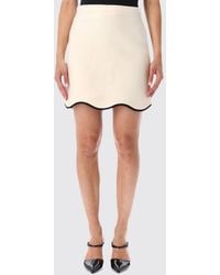 Valentino Garavani - High-Waisted Slim Fit Crêpe Pencil Mini Skirt - Lyst