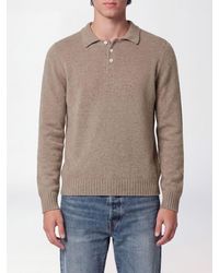 Drumohr - Long-Sleeved Pure Cashmere Polo With Three-Button Placket - Lyst