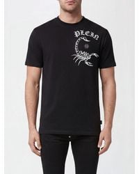 Philipp Plein - Solid Colour Cotton T-Shirt With Contrasting Logo - Lyst