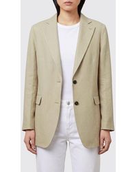 Barena - Single-Breasted Linen Blend Blazer With Two-Button Closure And Lapels - Lyst