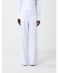 Max Mara Pure - Destino Palazzo Linen Blend Trousers - Lyst