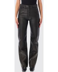 Lemaire - High-Waisted Straight-Leg 5-Pocket Coated Denim Trousers - Lyst